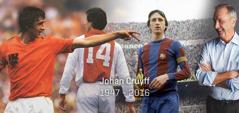 Johan Cruyff là cầu thủ vĩ đại của Hà Lan và là người sáng lập ra trường phái bóng đá Total Football